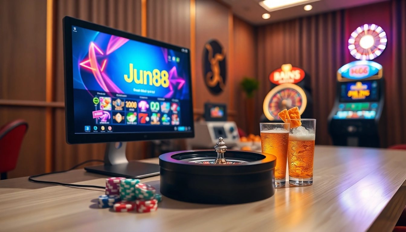 Experience thrilling gameplay with Jun88 đăng nhập on a vibrant online casino interface.