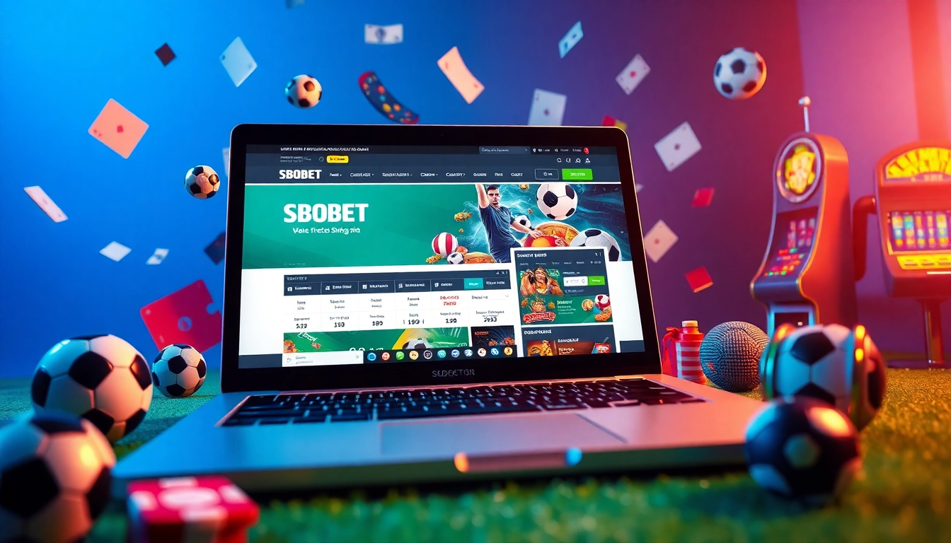 Experience the excitement of sbobet.dance with this captivating online betting scene featuring vibrant graphics and a modern interface.